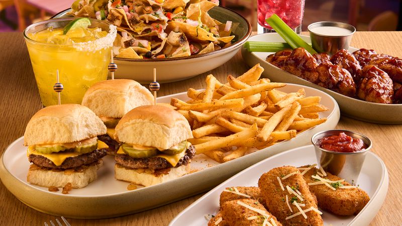 Rhode Island - Harry’s Bar and Burger Slider Trio with Garlic Rosemary Fries