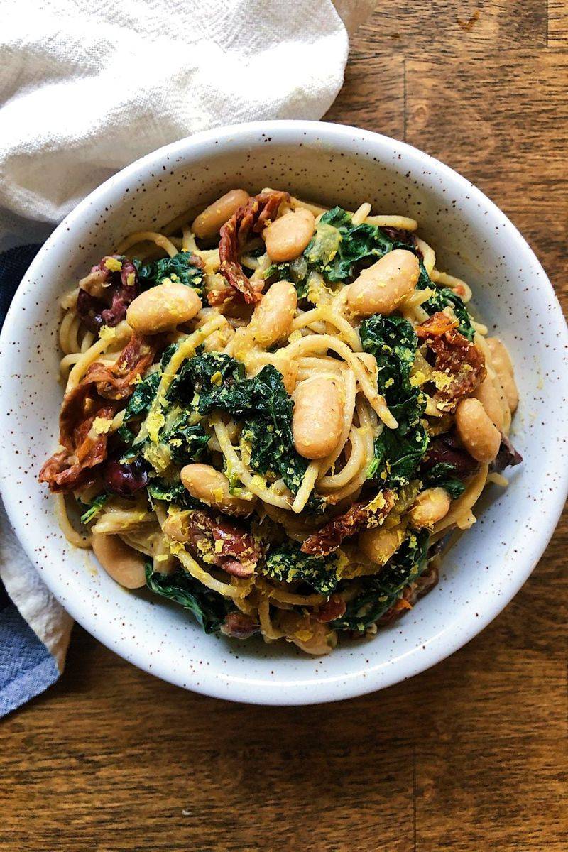 Kale and White Bean Pasta Salad