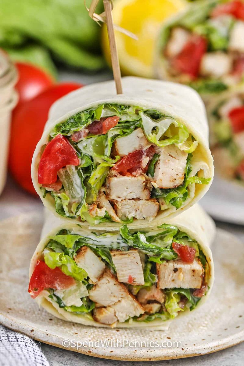 Chicken Caesar Wraps