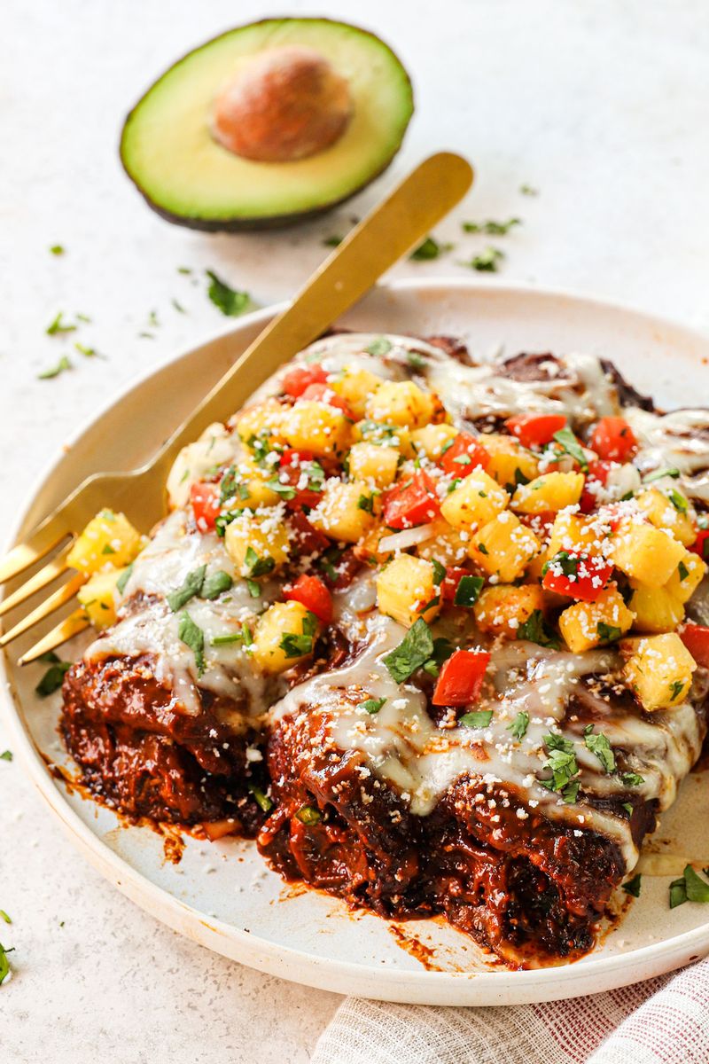 Turkey Mole Enchilada Casserole