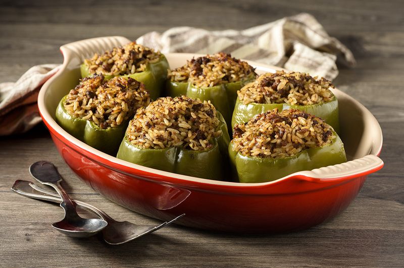 Dirty Rice Stuffed Bell Peppers