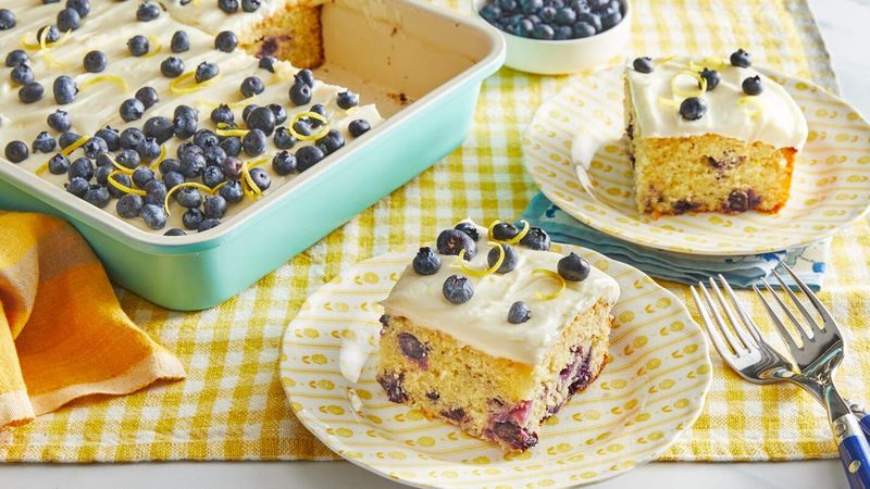 Blueberry Lemon Cornbread Cake