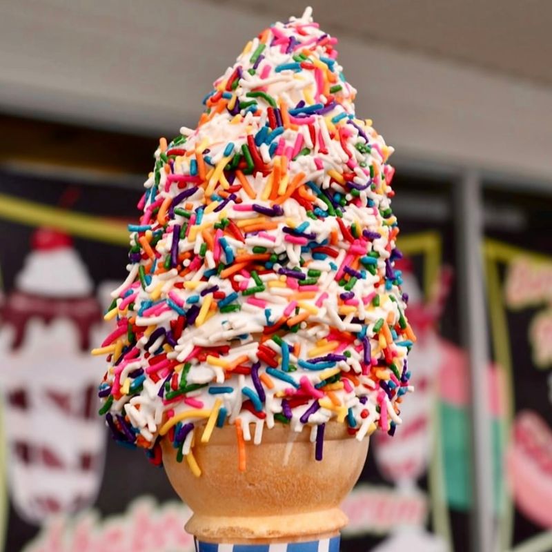 Ice Cream Cones with Sprinkles
