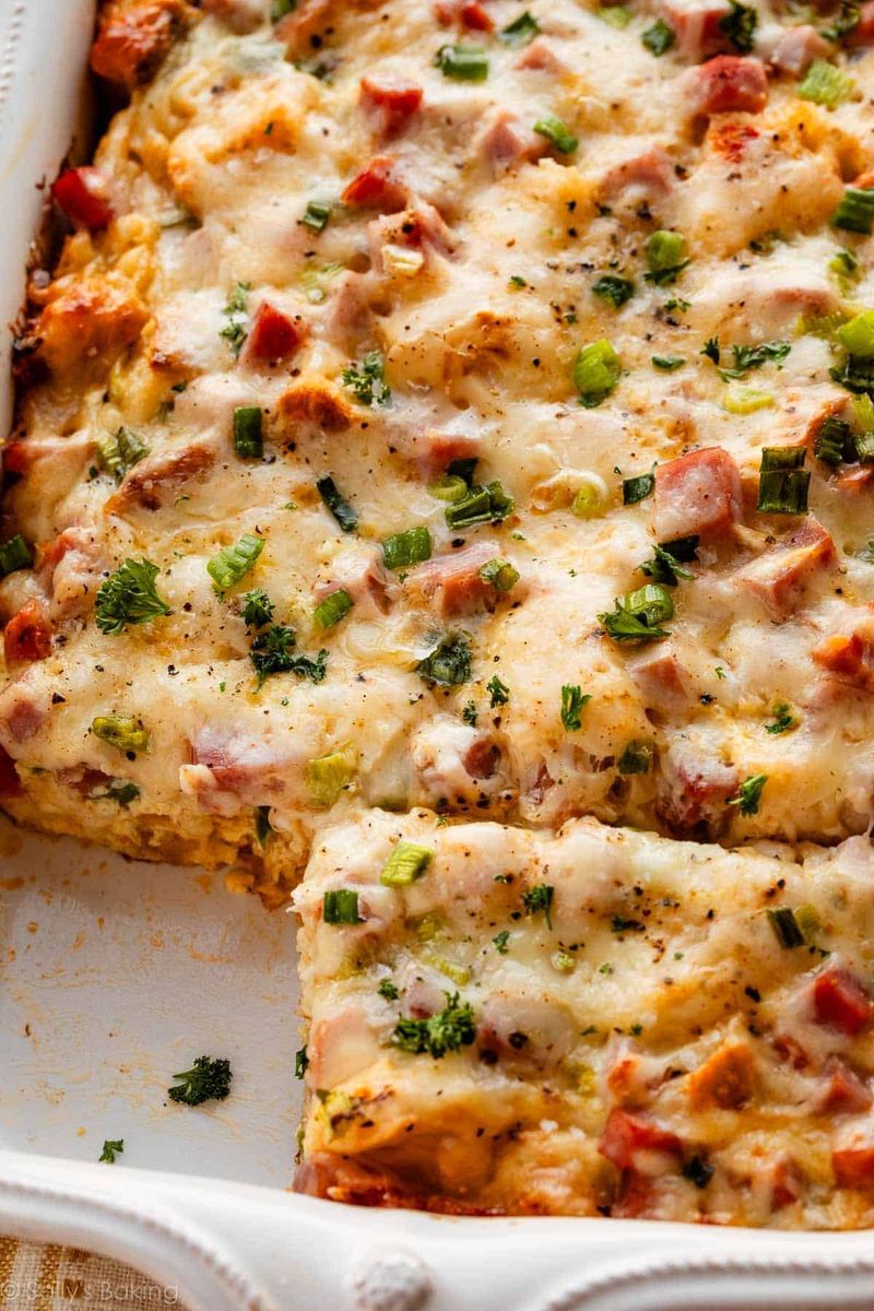 Ham and Swiss Breakfast Bake