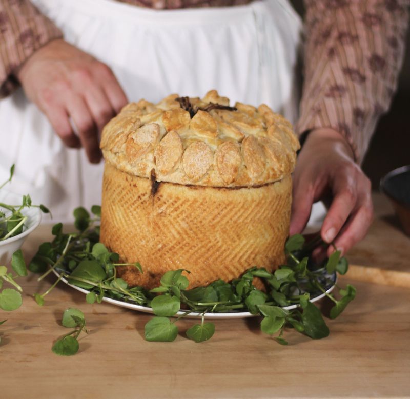 Meat pies with “coffyn” crusts