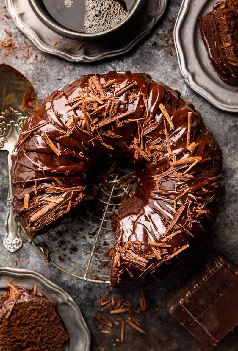 Chocolate Bundt Cake With Ganache Drip