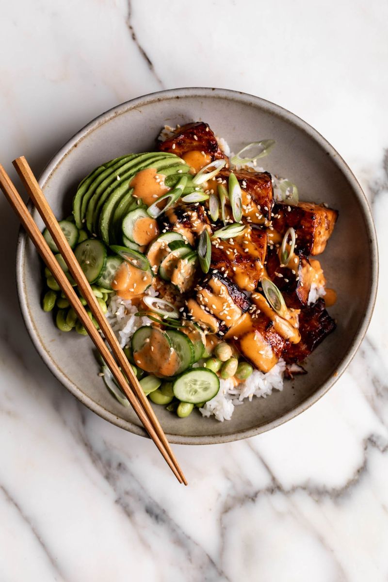 Teriyaki Salmon Bowls