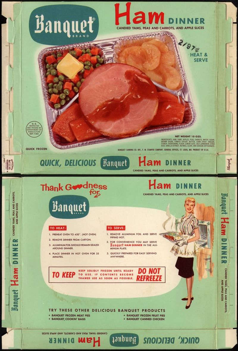 Canned TV dinner style complete meals