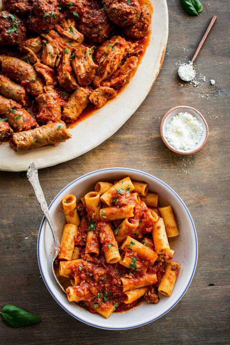 Rigatoni with Sunday Gravy