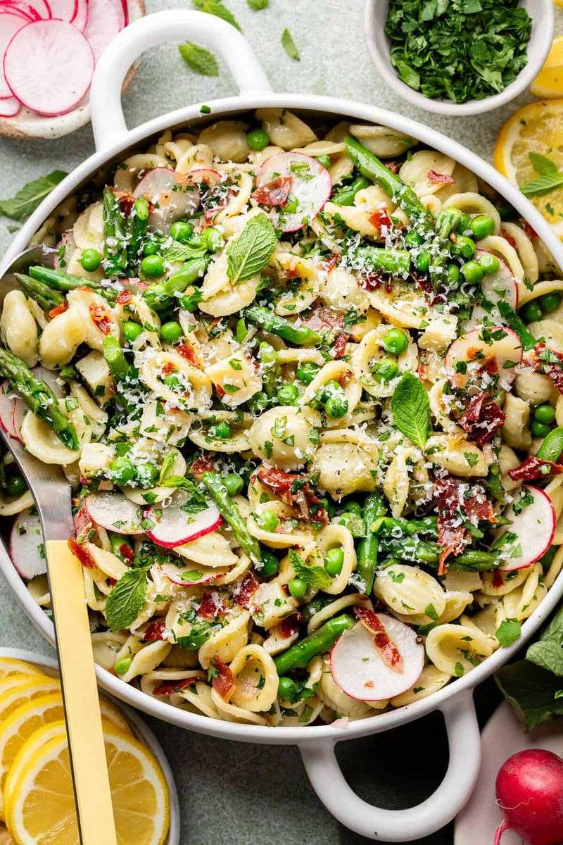 Spring Pea Prosciutto Orecchiette