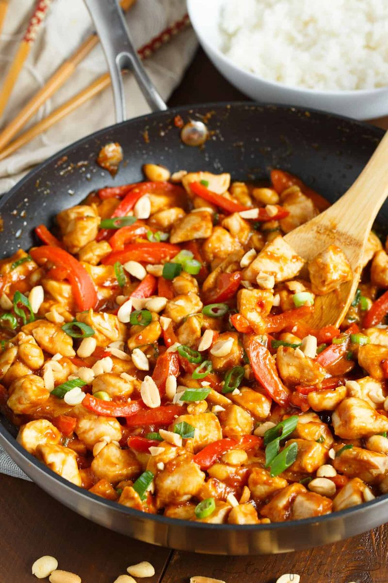 Spicy Peanut Chicken Skillet