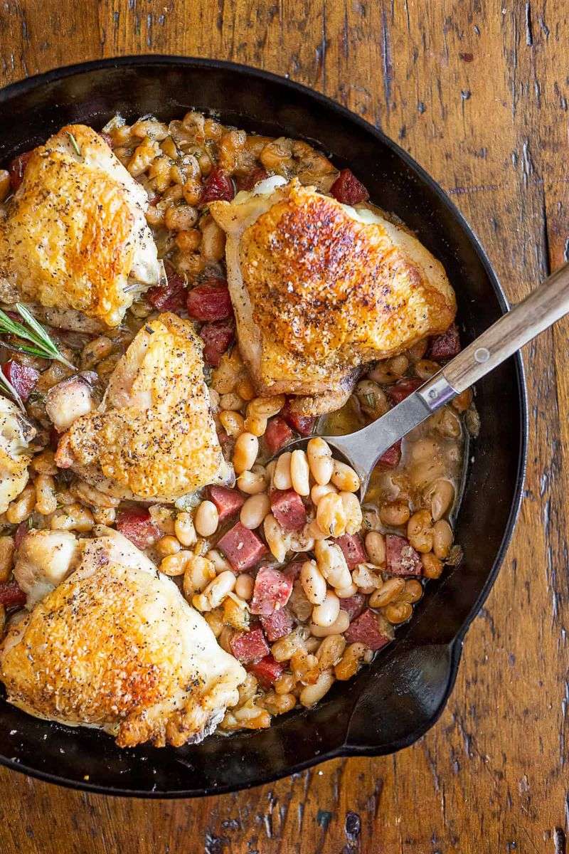 Cannellini Bean and Chicken Skillet