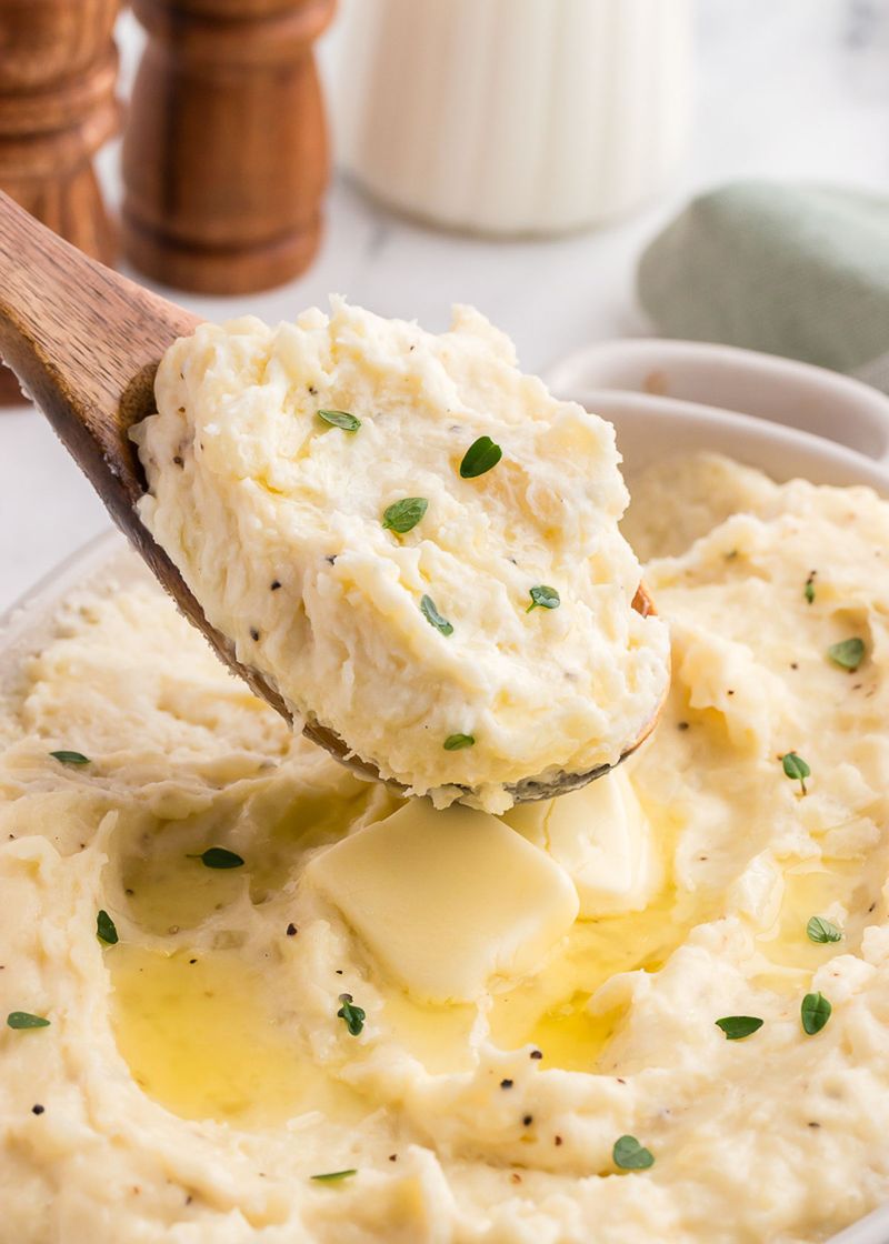 Garlic Mashed Potatoes With Cream Cheese