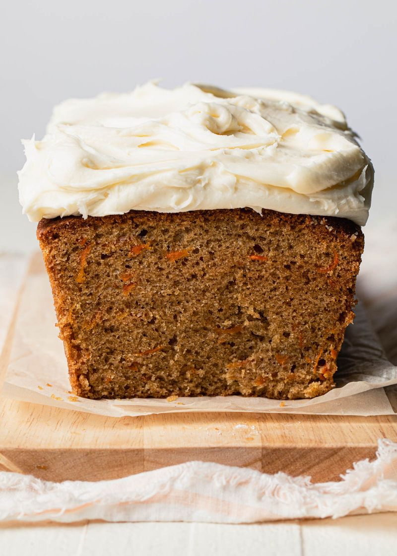 Carrot Cake Loaf With Cream Cheese Glaze