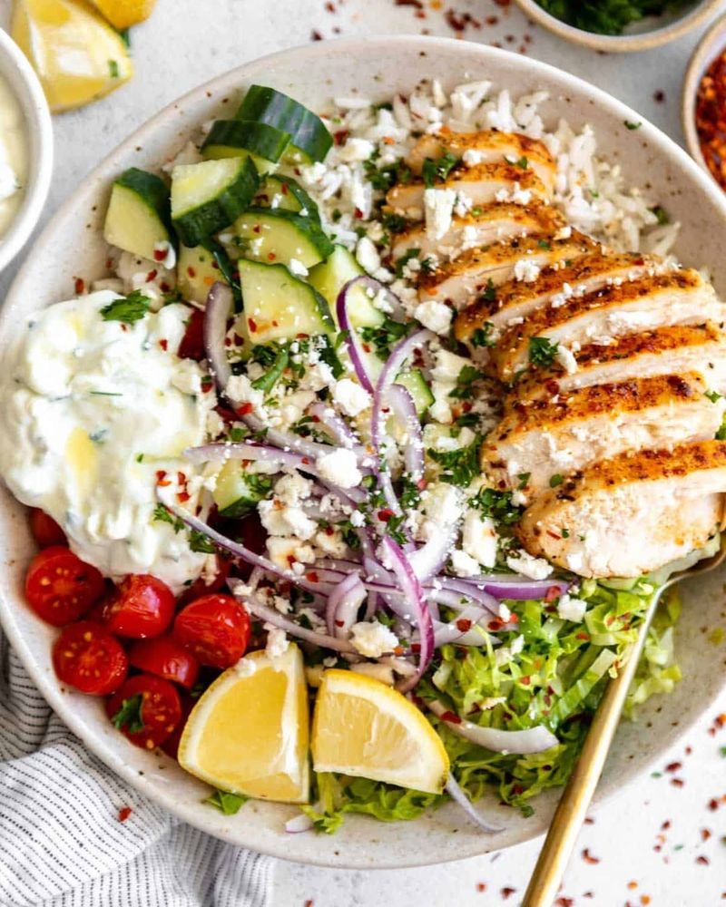 Kirkland Signature Grilled Chicken Skewers with Quinoa Tabbouleh