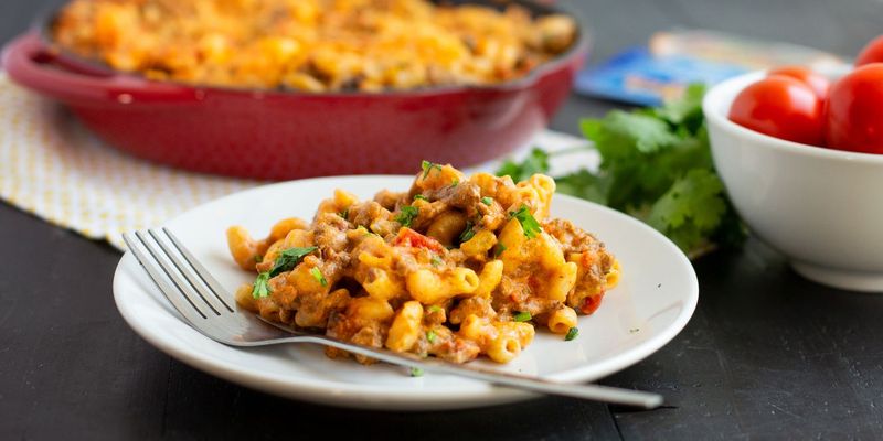 Skillet Taco Mac and Cheese