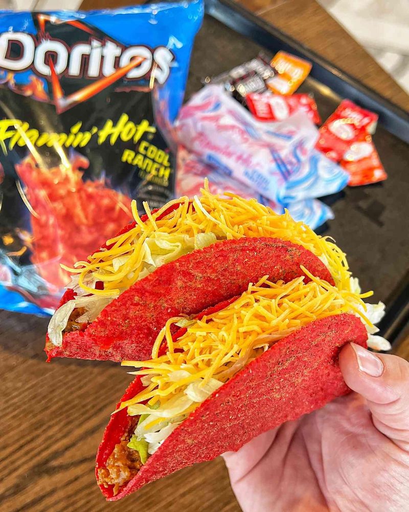 Taco Bell Doritos Fiery Locos Tacos