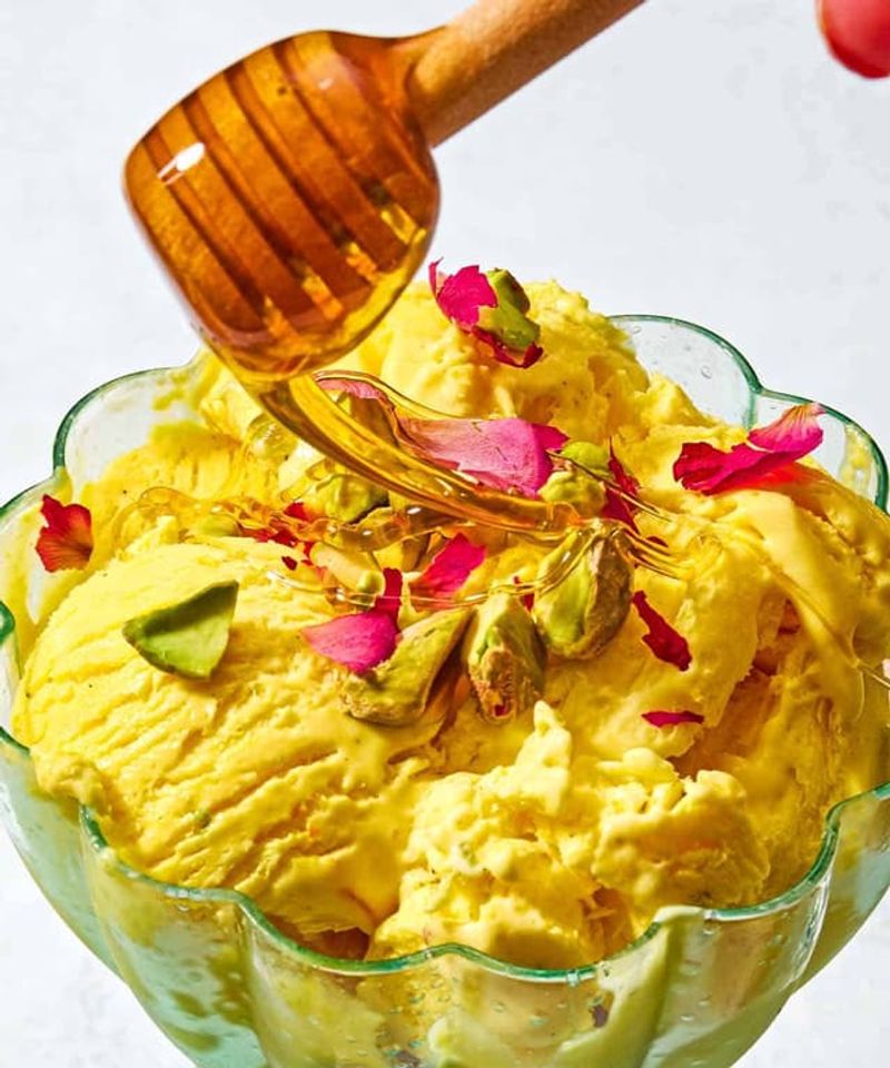 Salted Pistachio Saffron Kiss