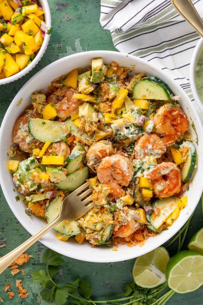 Shrimp and Mango Bowl