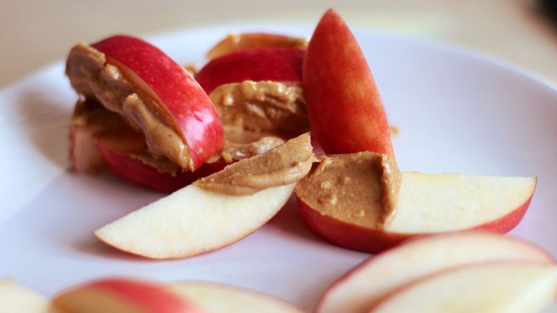 Apple Slices with Natural Peanut Butter