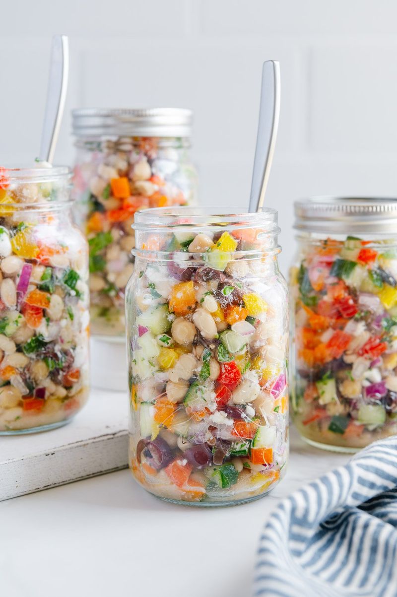Mediterranean Bean Salad Jar