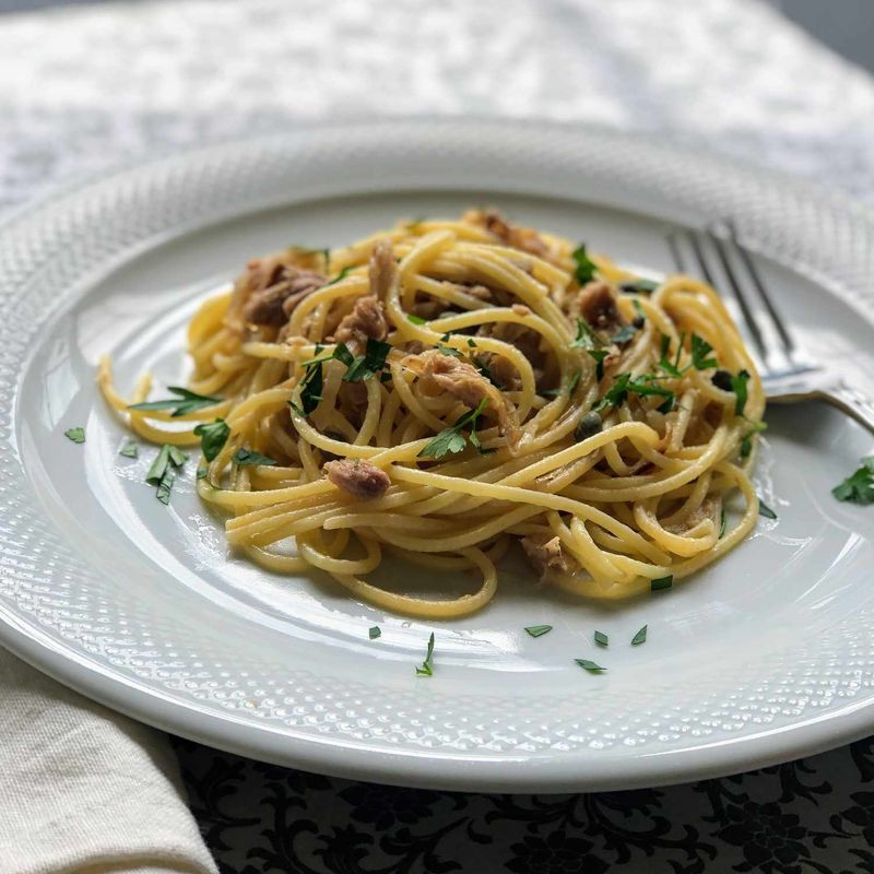 Pasta with Tuna, Capers, and Olive Oil