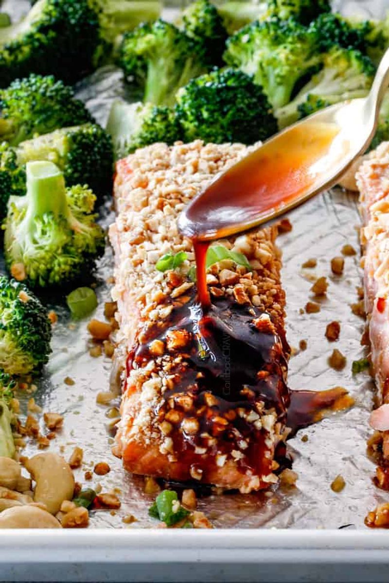 Honey Soy Salmon with Sesame Broccoli