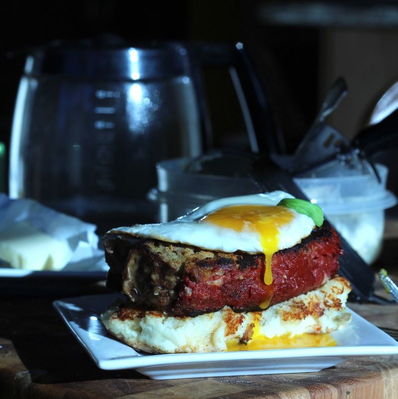 Leftover Meatloaf with Eggs