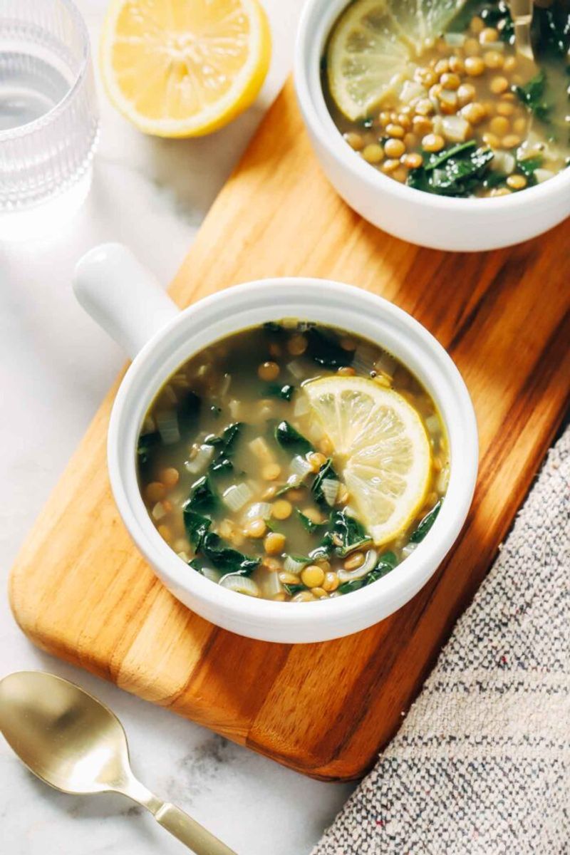 Lentil Stew with Spinach and Lemon