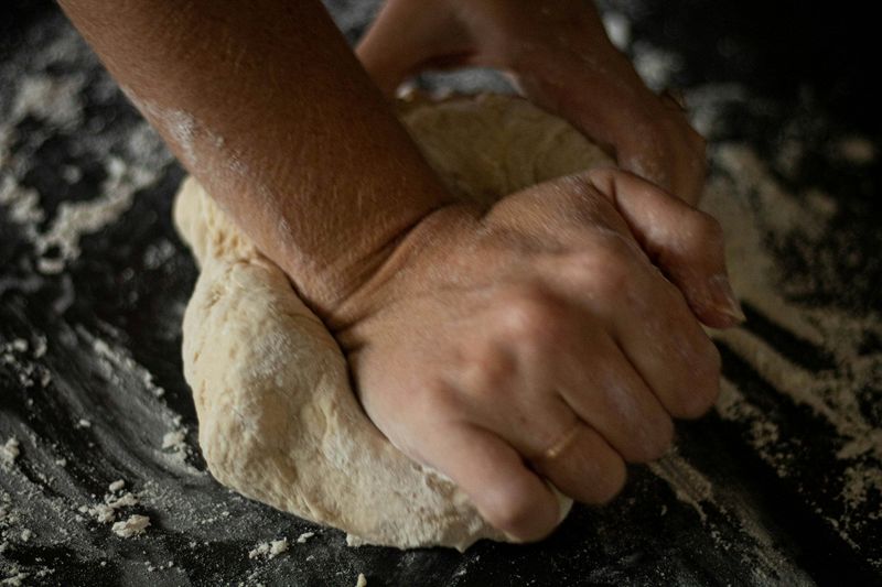 Knead as long and hard as possible