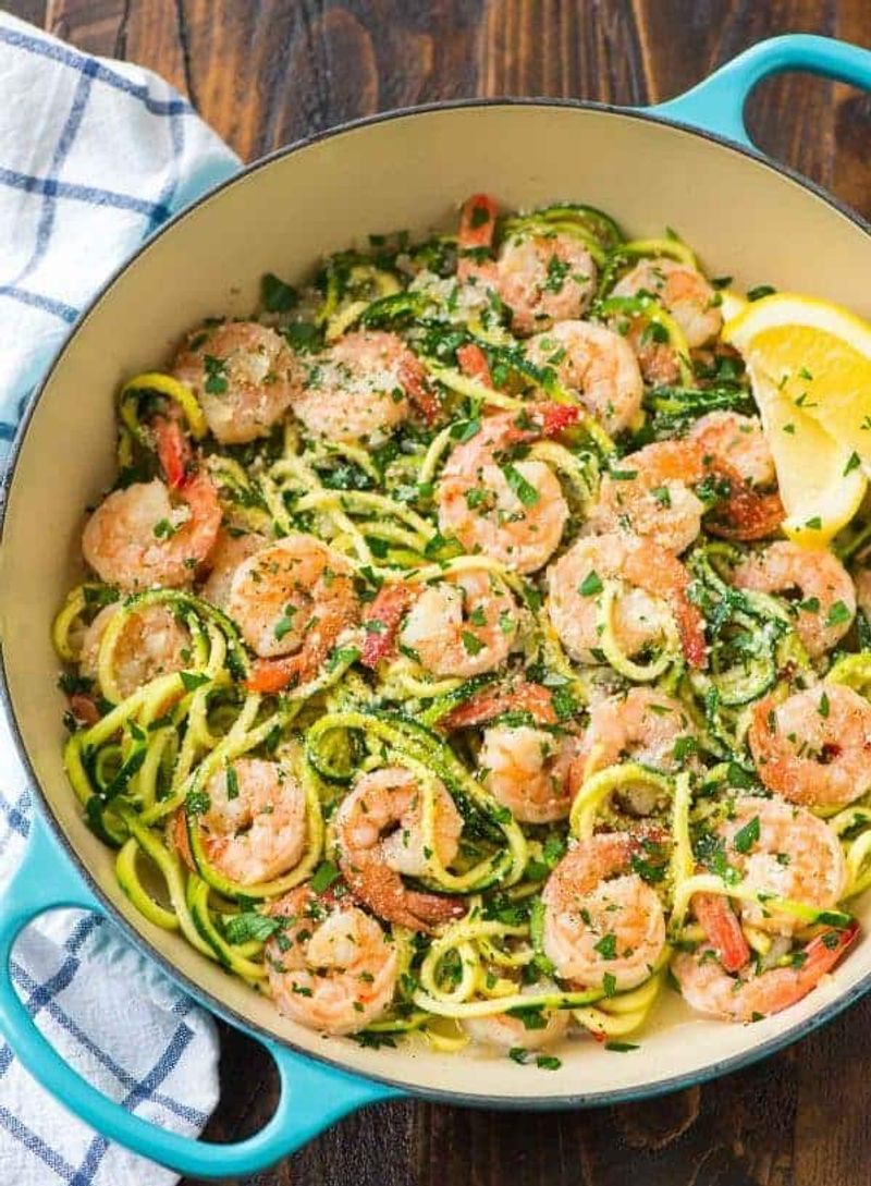 Zucchini Noodle Shrimp Scampi