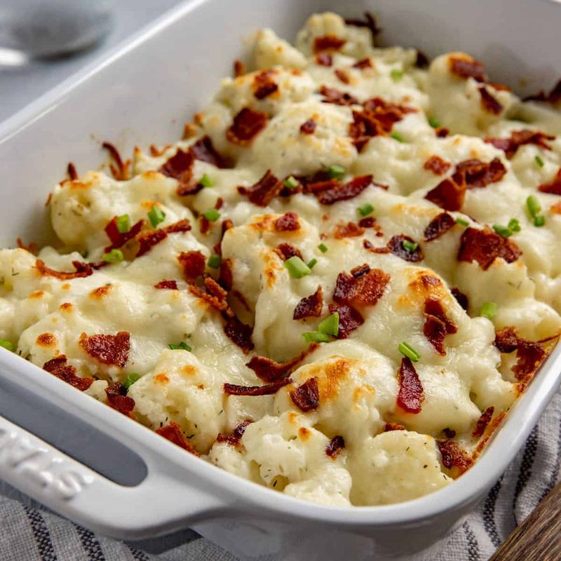 Garlic Herb Pork And Cauliflower Gratin