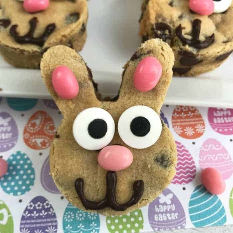 Chocolate-Dipped Bunny Ear Cookies
