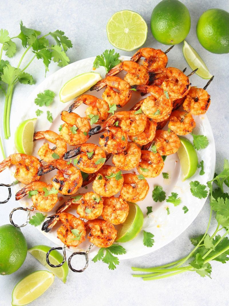 Garlic-Lime Grilled Shrimp Skewers