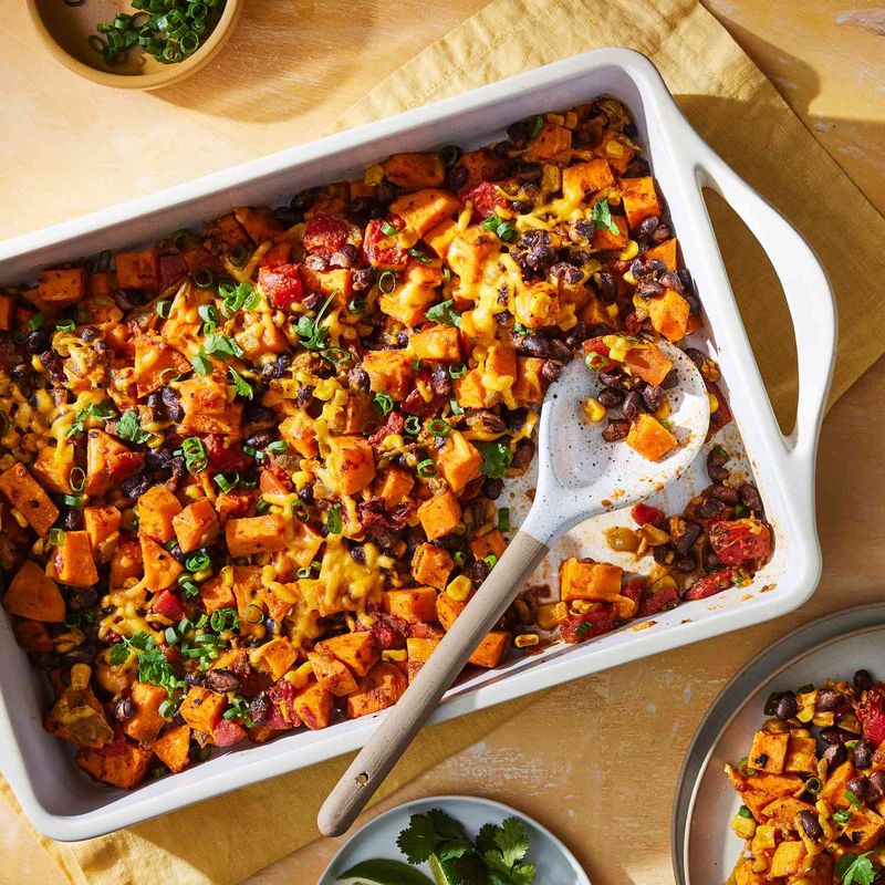 Sweet Potato And Black Bean Casserole