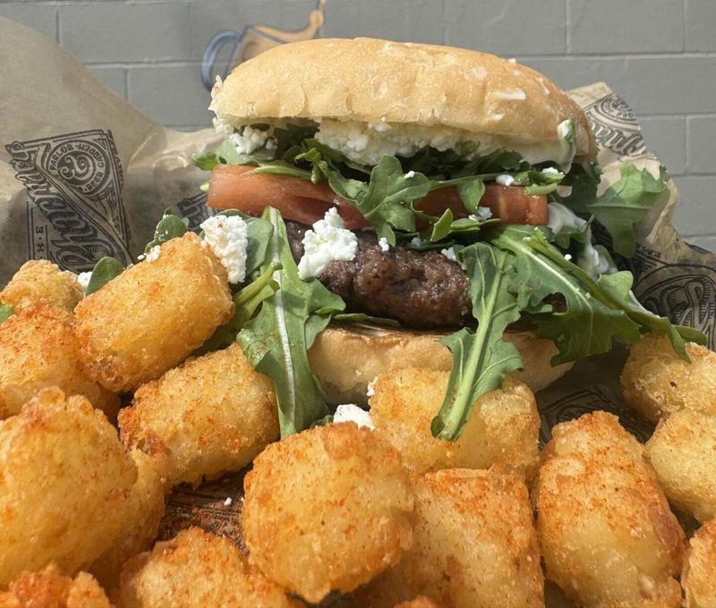 Brown’s Diner burger and tots