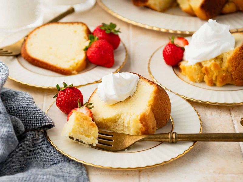 Classic Pound Cake With Berries and Whipped Cream