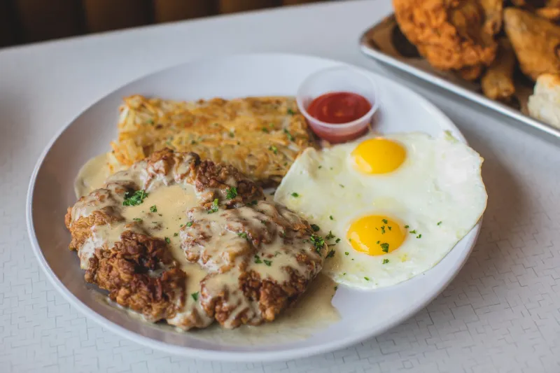 Chicken Fried Steak and Eggs (Oklahoma)