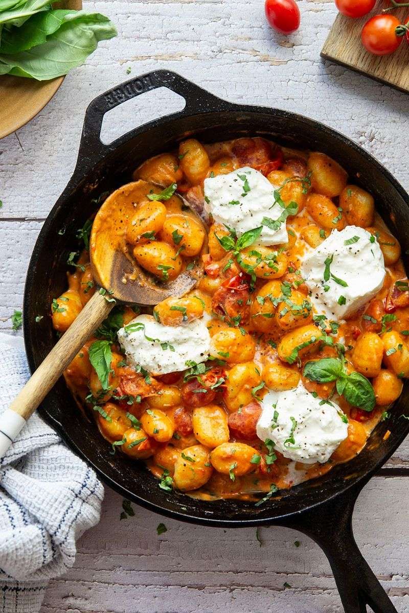 Gnocchi with Crispy Edges and Burst Tomatoes
