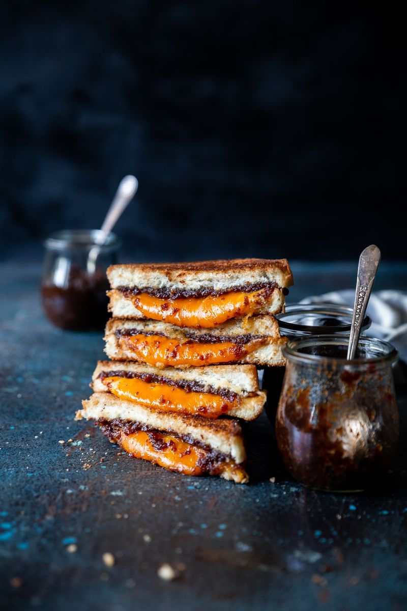 Grape Jelly on Grilled Cheese