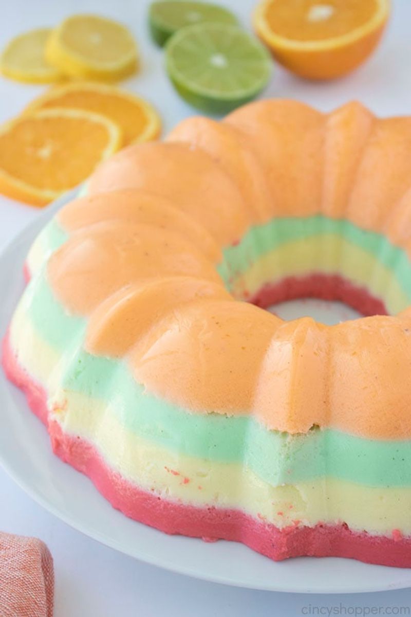 Layered Neapolitan Jello Loaf