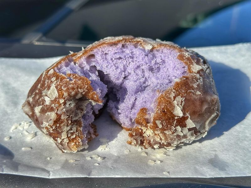 Poi Glazed Malasadas at Kamehameha Bakery
