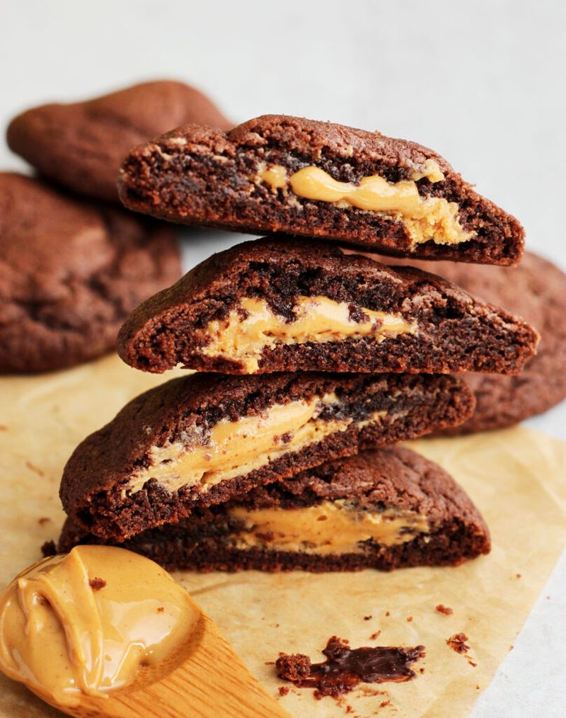 Peanut Butter Stuffed Cookies