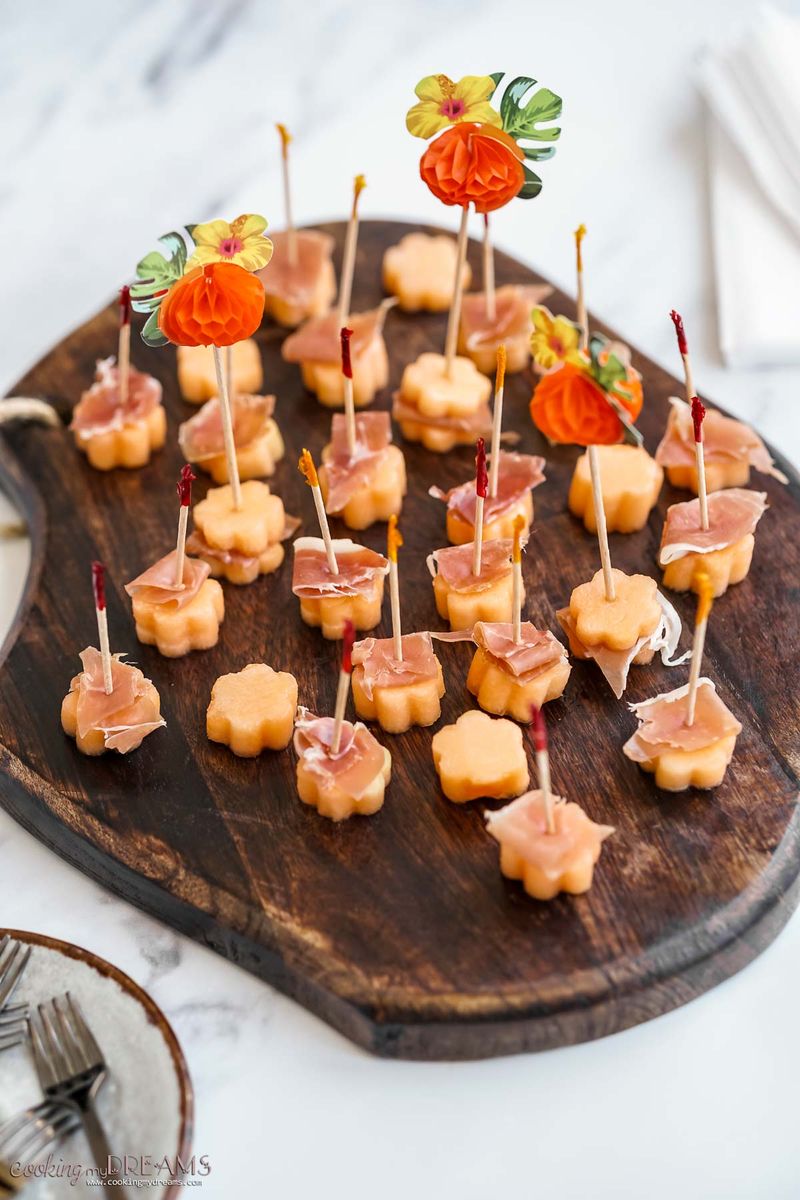Prosciutto Wrapped Melon Bites