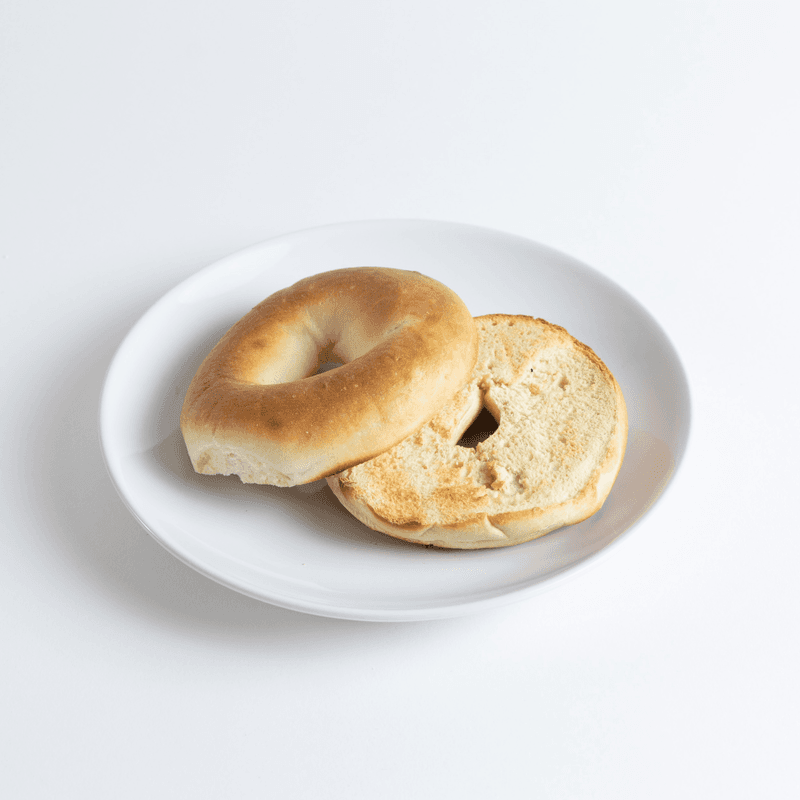 Plain Bagel, Toasted, With Butter