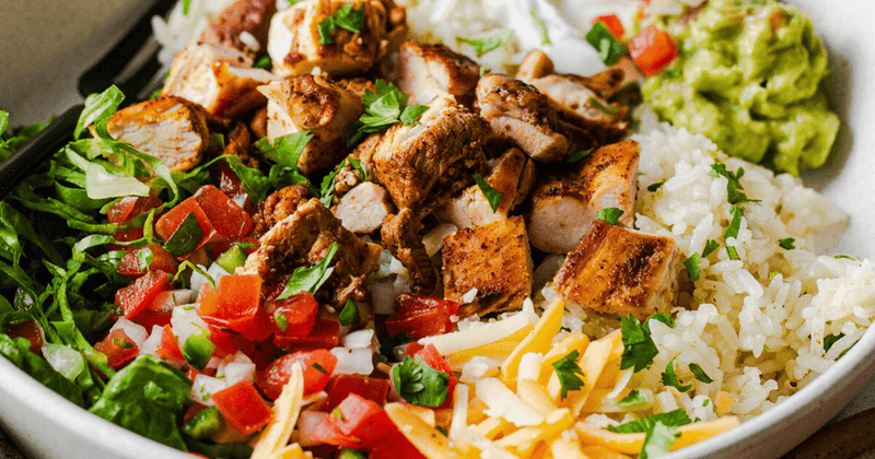 Chicken And Rice Burrito Bowls