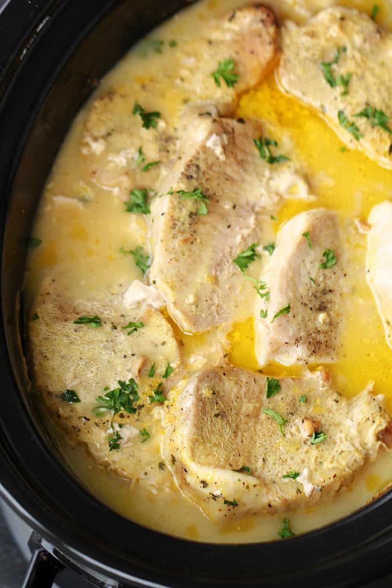 Slow Cooker Creamy Ranch Pork Chops