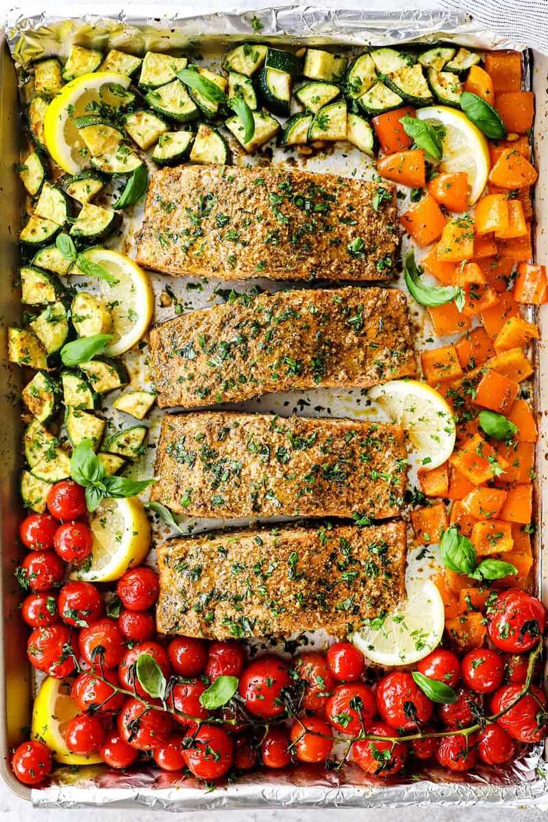 Baked Pesto Salmon