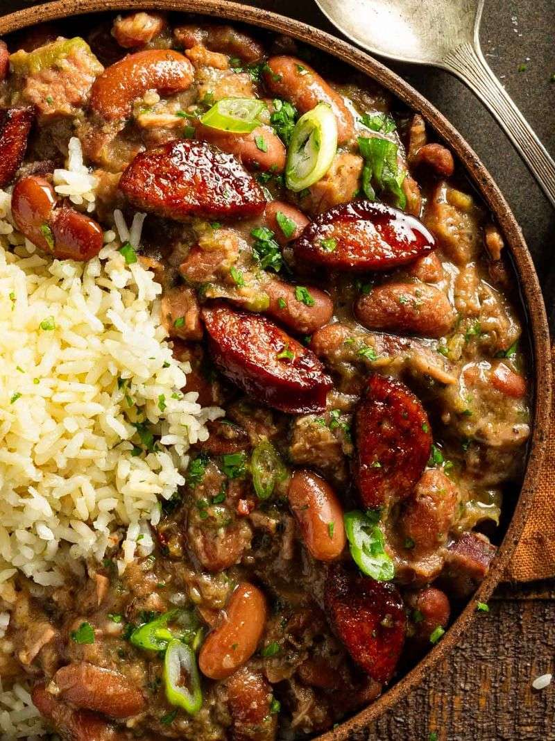 Louisiana — Red Beans and Rice with Smoked Sausage