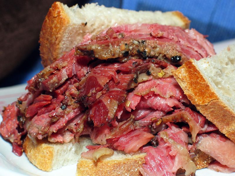Schwartz's Deli — Smoked Meat Sandwich (Montreal inspired in the US)